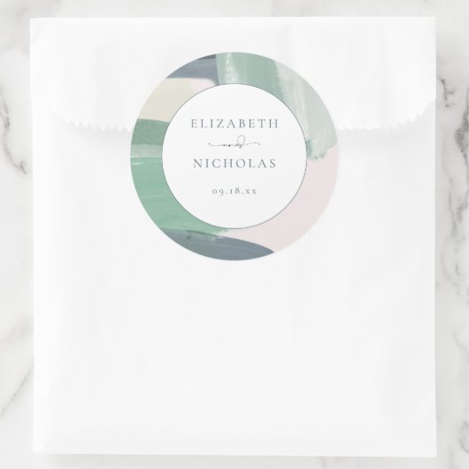 シーサイド海ガラス |モノグラム結婚ズ ラウンドシール (バッグ)