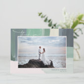 シーサイド海ガラス |結婚さんの写真 サンキューカード (スタンド正面)