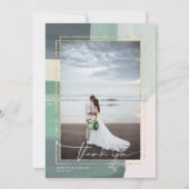 シーサイド海ガラス |結婚さんの写真 サンキューカード (正面)