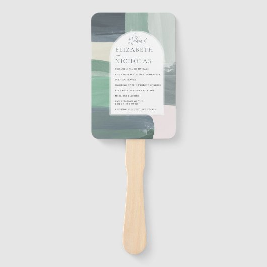 シーサイド海ガラス |結婚式 プログラム ハンドファン (正面)