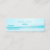 シーサイド海ブルービーチホワイトモダン スキニー名刺 (裏面)