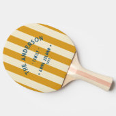 シーサイド焼きバターカップストライピング&ファミリー名 卓球ラケット (横)