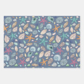 シーサイド紙セット3 ラッピングペーパーシート (正面)