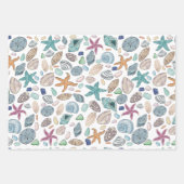 シーサイド紙セット3 ラッピングペーパーシート (正面)