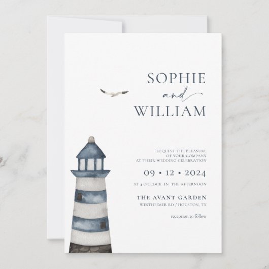 シーサイド結婚式招待状 招待状 (正面)