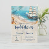 シーサイド航海のコーストビーチブライダルシャワー 招待状 (スタンド正面)