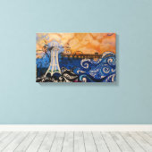 シーサイド通りアート キャンバスプリント (インサイチュ (ウッドフロア))