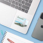 シーサイド30Aフロリダの水色 シール (ノートパソコンとiPhone)