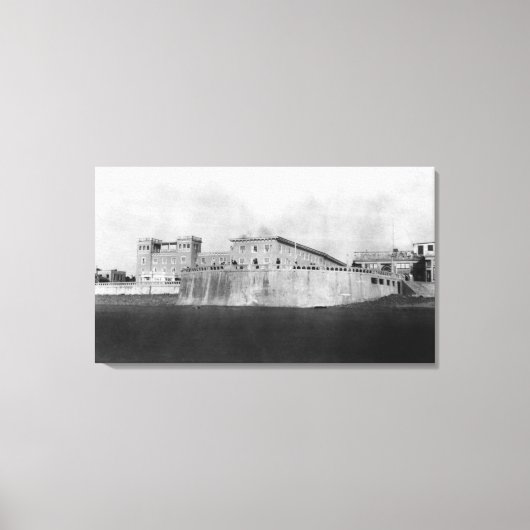 シーサイド、オレゴン・ホテル&ターンアラウンド キャンバスプリント (正面)