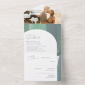 シーサイド オーシャングラス | ボヘミアンベディング オールインワン招待状 (内側)