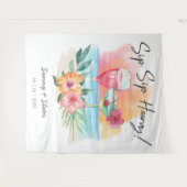 シーサイド・シッピン |トロピカルビーチカクテルシャワー タペストリー (正面(横))