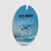 シーサイド – ブルービーチ結婚式/婚約 オーナメント (正面)