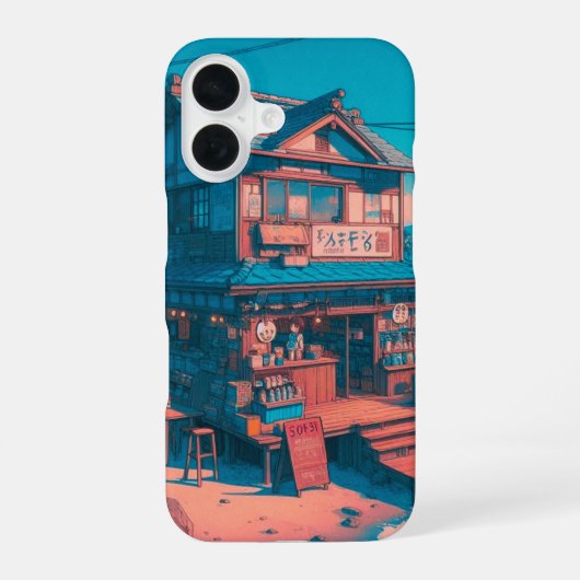 シーサイド・ローファイの夢 iPhone 16ケース (裏面)
