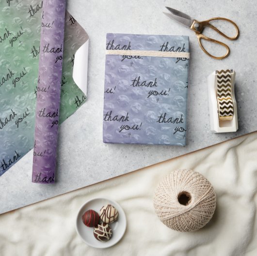 シーサイレンバブルラップ販売店有難う ラッピングペーパー (クラフト)