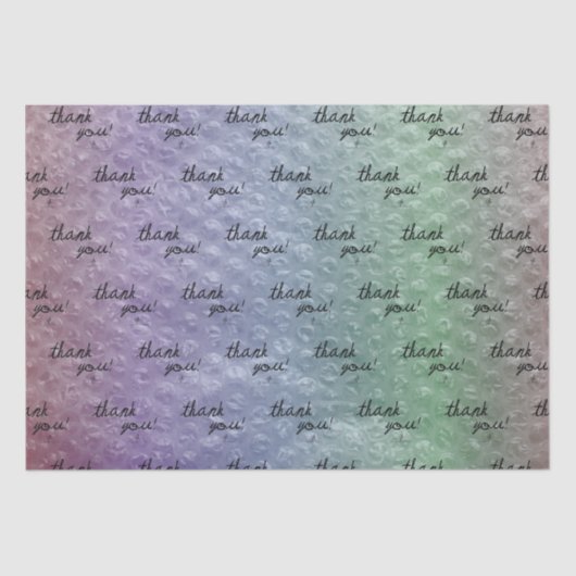 シーサイレンバブルラップ販売店有難う 薄葉紙 (正面)