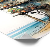 シーサイ予測できなドシャックアート ポスター (角)