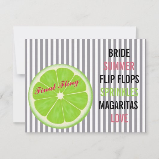 シーサッカーサマーブライドスプリンクルパーティの招待状 招待状 (正面)