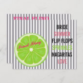 シーサッカーサマーブライドスプリンクルパーティの招待状 招待状 (正面/裏面)