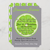 シーサッカー&ライムフィエスタカクテルパーティの招待状 招待状 (正面/裏面)