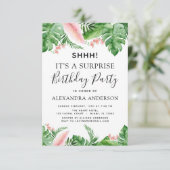 シーサプライズバースデーパーティトロピカルパームフローラ 招待状 (スタンド正面)