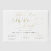 シーサプライズバースデーパーティー ベラム紙招待状 (正面)