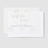 シーサプライズバースデーパーティー ベラム紙招待状 (オフセット)