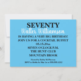 シーサプライズ70歳の誕生日パーティー 招待状