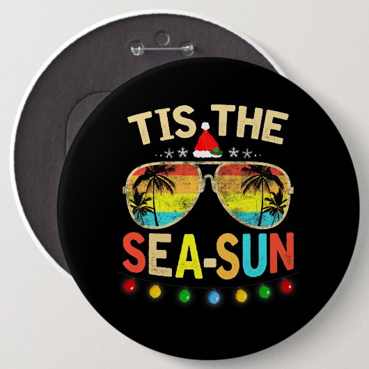 シーサンサンサンサンタビーチ夏クリスマスinジュウ 缶バッジ (正面&裏面)