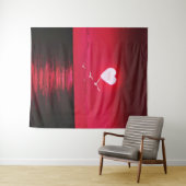 シーサンセットタペストリーラブロマンチックハートサン タペストリー (インサイチュ(横))