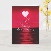 シーサンセットハートサンラブ文字アニバーサリーカード カード (黄色い花)