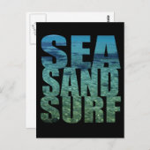 シーサンドサーフポストカード ポストカード (正面/裏面)