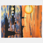 シーサンライズフリースブランケットオランダランスケープ フリースブランケット (正面(横))