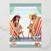 『シーサン熱帯ビーチ夏のクリスマス 箔シーズンカード (正面)