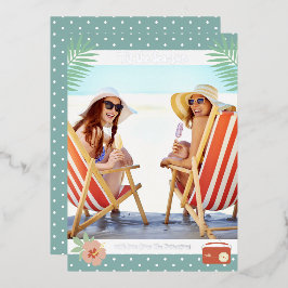 『シーサン熱帯ビーチ夏のクリスマス 箔招待状