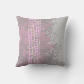 シーサーフミュート紫色のグレー抽象芸術ドット枕 クッション (裏面)