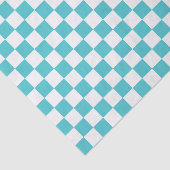 シーサーペントの青および白いチェッカーボードパターン 薄葉紙 (詳細)
