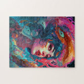 シーサーペントヘアレディファンタジーアート ジグソーパズル (横)