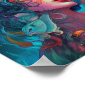 シーサーペントヘアレディファンタジーアート ポスター (角)