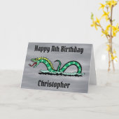 シーサーペント誕生日カード カード (黄色い花)