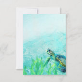 シーサーモチーフのビーチアート ウェディングテーブルナンバー 招待状 (裏面)