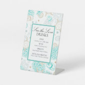 シーザラブビーチ結婚式ドリンク 台座サイン (正面)