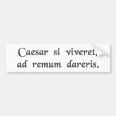 シーザーが生きていたら、オールに鎖でつながれます バンパーステッカー (正面)