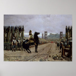 シーザーの前のVercingetorix、52紀元前に、1886年 ポスター