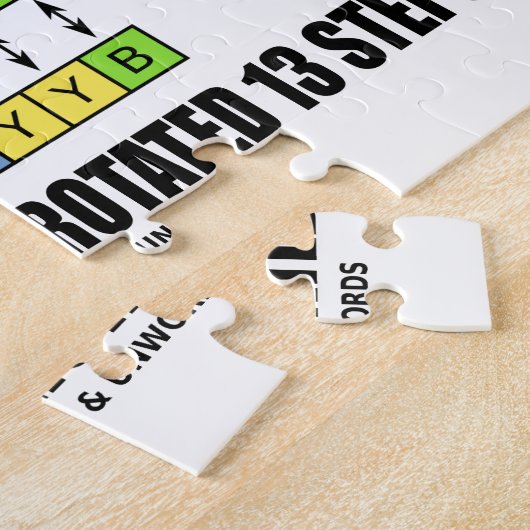 シーザーの暗号は回しました13のステップ(取り替え)を ジグソーパズル (側面)