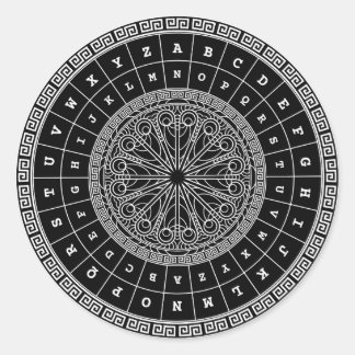 シーザーシフト – ROT13暗号 ラウンドシール