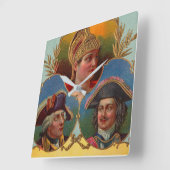 シーザー – カイザー – Tsarシガーボックスラベルプリント スクエア壁時計 (傾斜)