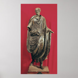シーザーJulianus Pacatianusの彫像 ポスター