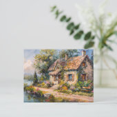 シーシお洒落サイドコテージコテージコア ポストカード (スタンド正面)