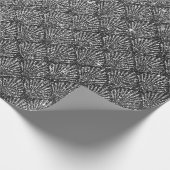 シーシェはかりで測ルブラックアールデコグレーシルバーグリッター ラッピングペーパー (角)