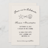 シーシェエレガントル&ボウコケット結婚式招待状 招待状 (正面/裏面)